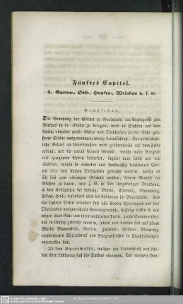 Fünftes Capitel. Garten-, Obst-, Hopfen-, Weinbau u.s.w.