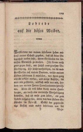 Lobrede auf die bösen Weiber.