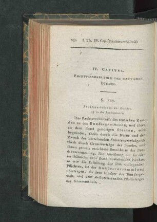 IV. Capitel. Rechtsverhaeltniss des teutschen Bundes