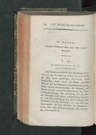 IV. Capitel. Rechtsverhaeltniss des teutschen Bundes