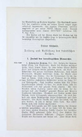 Dritter Abschnitt. Teilung und Auflösung des fränkischen Reiches