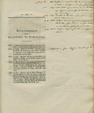 Verordnungen über Gegenstände der Rechtspflege.