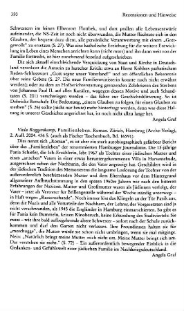 Roggenkamp, Viola :: Familienleben, Roman : 2. Aufl., Zürich u.a., Arche-Verlag, 2004