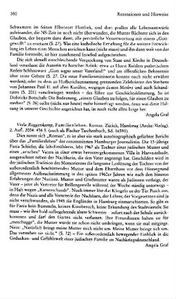 Roggenkamp, Viola :: Familienleben, Roman : 2. Aufl., Zürich u.a., Arche-Verlag, 2004