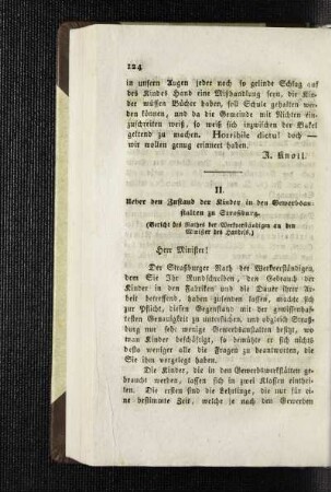 [Aus Frankreich] : ueber den Zustand der Kinder in den Gewerbsanstalten zu Straßburg ; (Bericht des Rathes der Werkverständigen an den Minister des Handels) ; [Nachrichten]