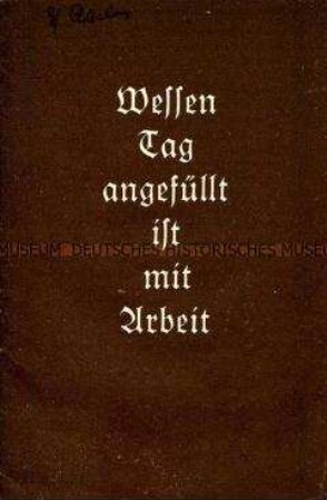 Kommunistische Tarnschrift zur Sitzung des ZK der KPD am 4. Februar 1938 im Einband der "Kleinen Bücherei" des Langen-Verlages