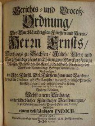 Sächsische Gerichtsordnung von 1670