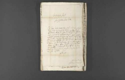 Vertrauliche Korrespondenz zwischen Markgraf Friedrich VII. Magnus von Baden-Durlach und Herzog Eberhard III. von Württemberg.