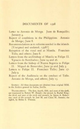 Documents of 1598