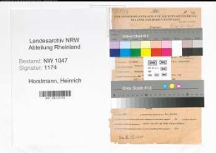 Entnazifizierung Heinrich Horstmann , geb. 27.05.1900 (Zollbeamter)