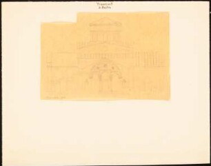 Hagia Sophia, Trapezunt: Aufriss der Eingangsseite (Nach- oder Durchzeichnung nach Charles Texier und Richard P. Pullan, LXIII.)