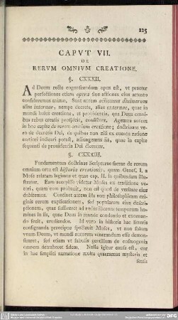 Caput VII. De Rerum Omnium Creatione