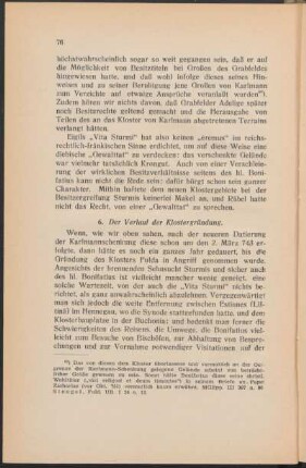 6. Der Verlauf der Klostergründung.