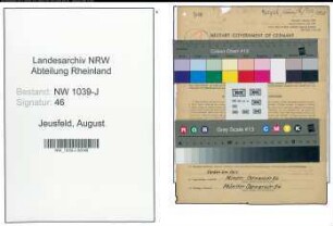 Entnazifizierung August Jeusfeld , geb. 26.07.1885 (Bahnbeamter)