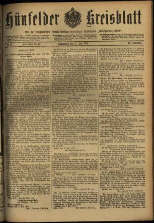 Ausgabe vom Donnerstag, den 11. Juli 1918.