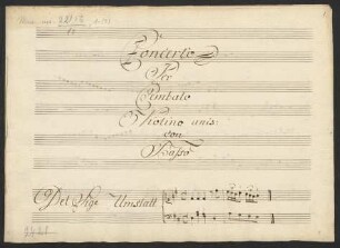 Konzerte; cemb, strings; D-Dur