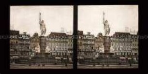 Germaniadenkmal und Geschäftshäuser auf dem Altmarkt, Dresden