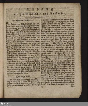 Anhang einiger Geschichten und Anekdoten