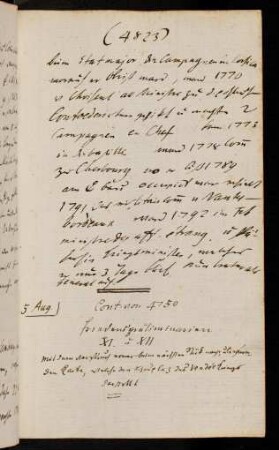 4823-4851, 5. Aug. 1794 Contin. von 4750 Friedenspräliminarium XI u. XII ...