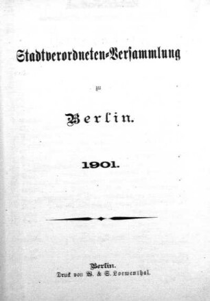 1901: Stadtverordnetenversammlung der Stadt Berlin