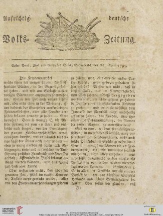Erster Band. Zwei und Dreißigstes Stück