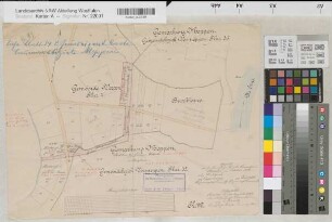 Ems Kanalisierung Grunderwerbskarte Gem. Meppen und Versen 1892 1 : 2000 35 x 47 Einzeichnung in Reproduktion Wasser- und Schiffahrtsdirektion Münster