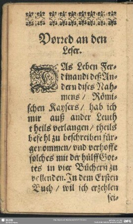 Vorred an den Leser