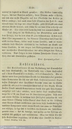 Kohlensäure
