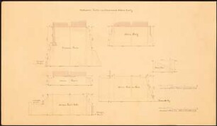 Schloss Graetz bei Troppau Umbau-Planung: Bodenprofile mit Maßangaben (Wiener Fuß)