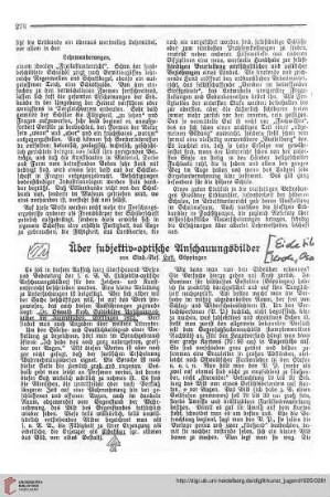 N.F. 5.1925: Über subjektiv-optische Anschauungsbilder