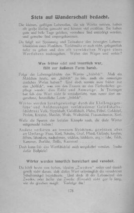 Stets auf Wanderschaft bedacht