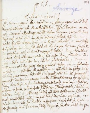 Brief an Conrad Ansorge