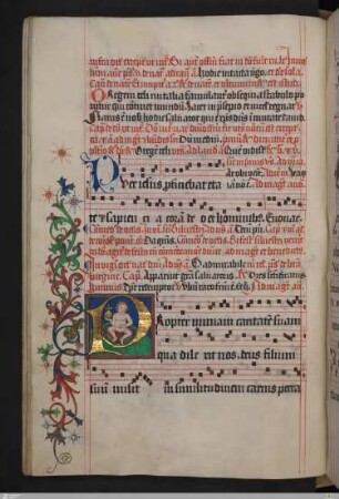 Initiale: Christusknabe mit Weltkugel (zu: Beschneidung Christi)