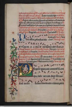 Initiale: Christusknabe mit Weltkugel (zu: Beschneidung Christi)