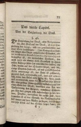 Das vierte Capitel. Von der Entzündung der Brust.