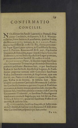 Confirmatio Concilii.