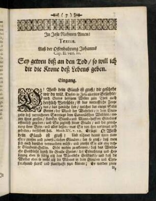 7-34, Christliche Leich-Predigt.