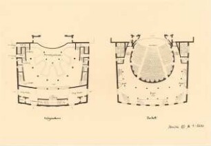 Staatsoper, Hamburg: Studie 1, Grundriss EG, Parkett 1:200