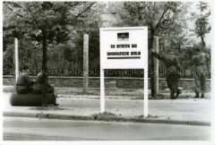 Die Sektorengrenze in Berlin-Mitte