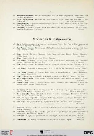 Modernes Kunstgewerbe (Nr. 615-644)