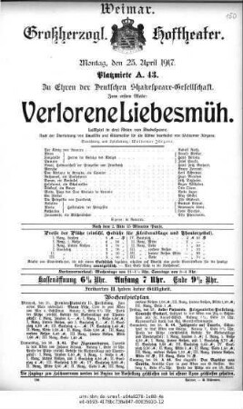 Verlorene Liebesmüh