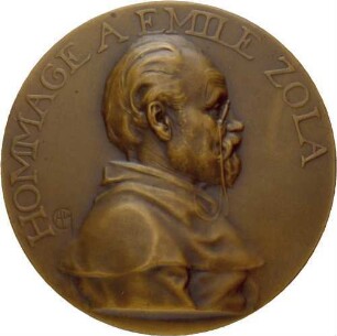 Medaille auf Emile Zola
