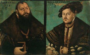Johann Friedrich I., der Großmütige, von Sachsen (1503-1554) und Johann Ernst von Sachsen (1521-1553)