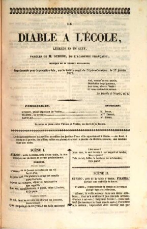 Le diable à l'école : legende en 1 acte