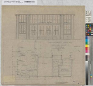 Haltepunkt Essen-Süd: Einbau eines Erfrischungsraumes, Blatt 1: Grundriß, Ansicht, M. 1:100 Hge, Sknr.: 1, Fanr.: 13, Bunr.: 10
