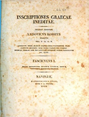 Inscriptiones graecae ineditae. 1