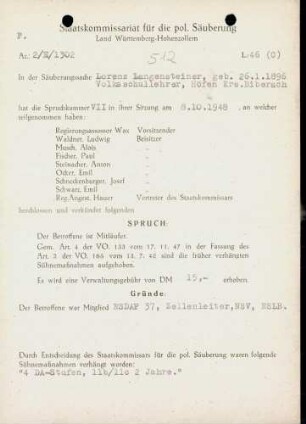 Langensteiner, Lorenz