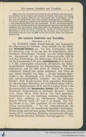 Die neueren Stadtteile und Vorstädte.