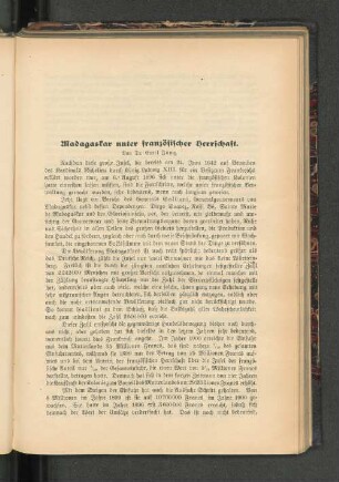 Madagaskar unter französischer herrschaft.