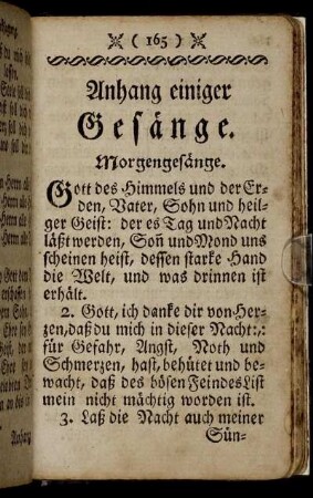 Anhang einiger Gesänge